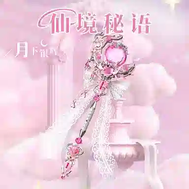 欧洛伊 仙境秘语仙女权杖魔法棒积木摆件 拼装模型