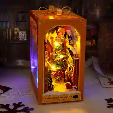 欧洛伊 圣诞手工拼装立体书立 益智 拼装模型