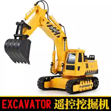 欧洛伊 遥控挖掘机可充电 四驱工程车电动 玩具