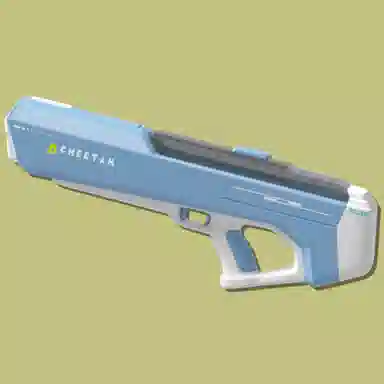 欧洛伊 脉冲电动连发水枪 自动吸水漂流强力喷水 高压大号呲水枪 枪型玩具