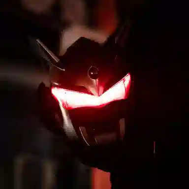 欧洛伊 黑暗红眼赛罗奥特曼头套  头标可拆卸洛普斯发光头盔 玩具