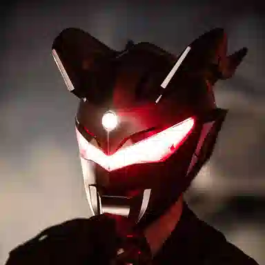 欧洛伊 黑暗红眼赛罗奥特曼头套  头标可拆卸洛普斯发光头盔 玩具