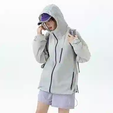 巴塞罗那足球俱乐部 宽松休闲山系户外登山钓鱼连帽薄款 超轻凉感防紫外线透气速干防晒服 男女同款