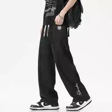 巴塞罗那足球俱乐部 美式扎染卫裤宽松直筒透气字母休闲裤 男女同款