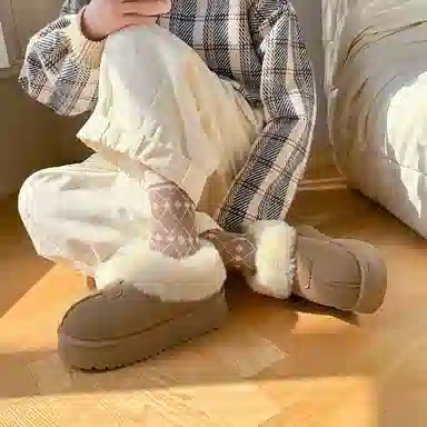 EXULL Q Fabric Ankle Snow Boots