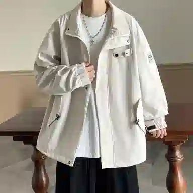 悍戈 美式复古学院风美拉德色系户外运动山系翻领防泼水登山徒步日常通勤简约宽松潮牌休闲基础时尚设计舒适百搭夹克 男女同款