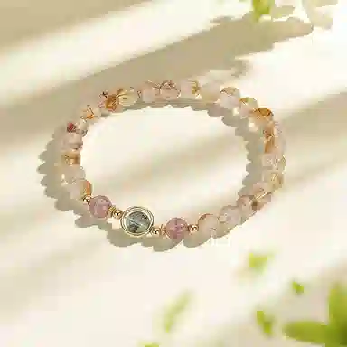 尚仟伊 多巴胺浪漫精致高级感小众设计#好运天然 黄水晶 手串 女款