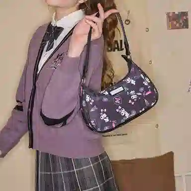 Hello Kitty Hobo Bag Black