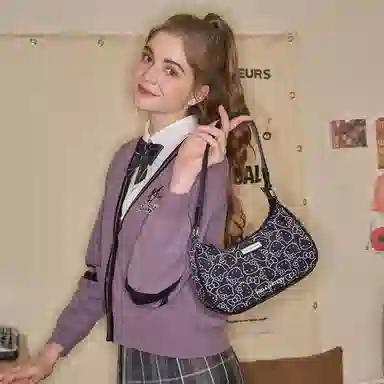 Hello Kitty Hobo Bag Black