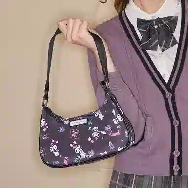 Hello Kitty Hobo Bag Black