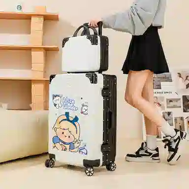 奥鹰   卡通多尺寸子母密码旅行皮箱子大容量情侣同款