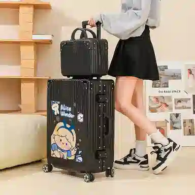 奥鹰   卡通多尺寸子母密码旅行皮箱子大容量情侣同款