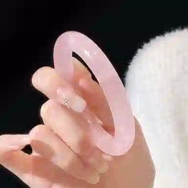 【佳人玉镯】 琉堇 繁花似锦一步一响清冷简约小众高级感设计 轻奢优雅汉服旗袍百搭贵妃镯#好运 玻璃猫眼 手镯 男女同款情侣款