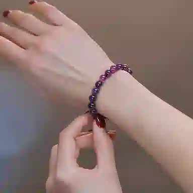 【赠999手机金贴】 琉堇 紫气东来 智慧之石 好运本命年发财上岸 精致优雅显白高级感气质百搭清透串珠#好运天然 紫水晶 手串 女款