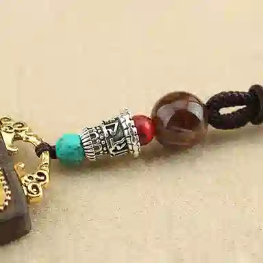 【12生肖顺利本命佛】 琉堇 八大守护神唐卡诸事平安喜乐新中式八方来财福禄吉祥礼盒#好运 黑檀 项链 男女同款情侣款