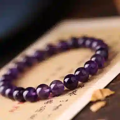 【赠999手机金贴】 琉堇 紫气东来 智慧之石 好运本命年发财上岸 精致优雅显白高级感气质百搭清透串珠#好运天然 紫水晶 手串 女款