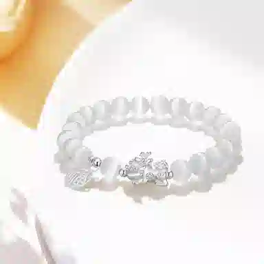 【招财磁场】 琉堇 财运亨通透亮美人条 升职加薪暴富来财新中式国风优雅显白气质 古色古香轻奢百搭高级感#好运 玻璃猫眼 手镯 女款