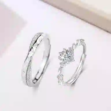 【限时特惠|纯银999】 琉堇 爱意交织莫比乌斯对戒 可调节情侣开口戒一对 简约精致气质轻奢 足银 戒指 男女同款情侣款 恋爱告白礼盒