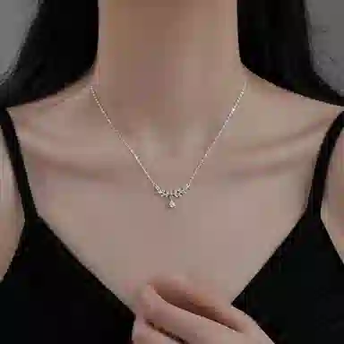 【纯银999 | 穗穗平安】 琉堇 简约高级感小众设计轻奢百搭气质温柔通勤吊坠套装锁骨链 玫瑰花礼盒 #甜蜜饰爱 足银 项链 女款 妈妈女友