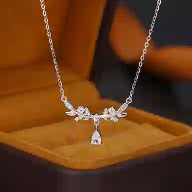 【纯银999 | 穗穗平安】 琉堇 简约高级感小众设计轻奢百搭气质温柔通勤吊坠套装锁骨链 玫瑰花礼盒 #甜蜜饰爱 足银 项链 女款 妈妈女友