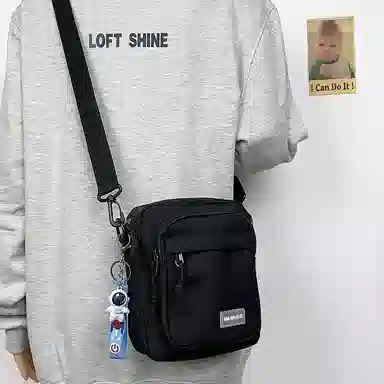 Warrior Nylon Crossbody Bag Black