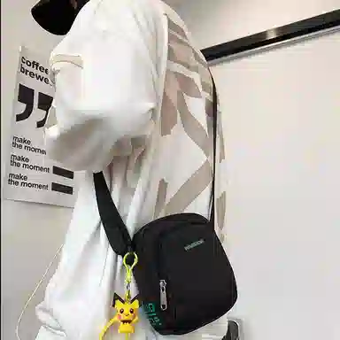 Warrior Nylon Crossbody Bag Black