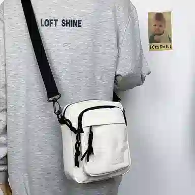 Warrior Nylon Crossbody Bag Black