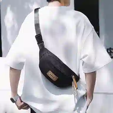 Warrior Nylon Chest Waist Bag Black/White