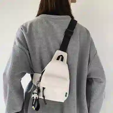 回力小挎包潮牌单肩包潮小包斜挎包学生上课背包休闲个性手机包 男女同款情侣款 白色黑色