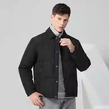 与狼共舞 潮流时尚翻领羽绒服 男款