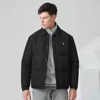 与狼共舞 潮流时尚翻领羽绒服 男款