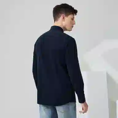 与狼共舞 潮流时尚百搭灯芯绒复古学院成熟风舒适宽松长袖衬衫 男款