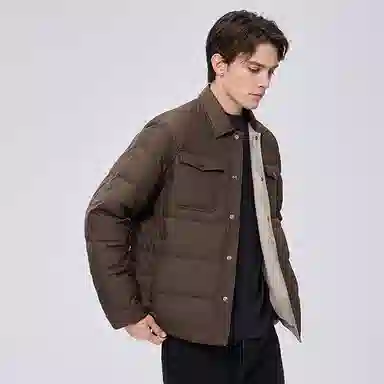 Dancing Wolf Goose Down Graphene Quilted Shirt Jacket