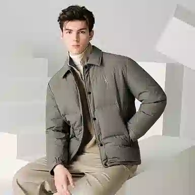 与狼共舞 潮流时尚翻领羽绒服 男款