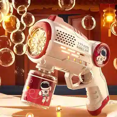 妙贝乐 宇航员 氛围灯光  手持全自动出泡 泡泡机