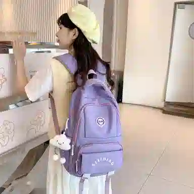 尊梵 多功能电脑背包大容量书包多口袋双肩包  尼龙 女款 多色