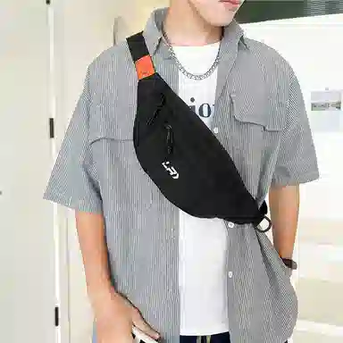 尊梵 日系小众设计百搭轻便 尼龙 胸包 男女同款情侣款 黑色/蓝色/白色