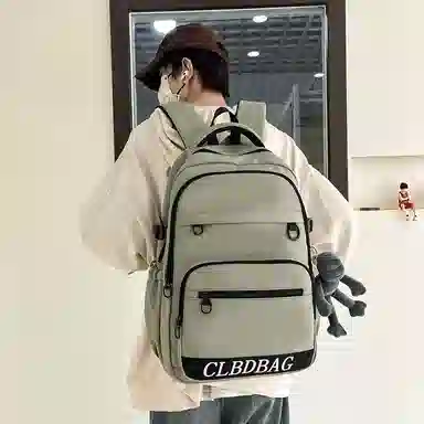 尊梵 日系休闲简约中性风时尚日常上课通勤百搭 尼龙 双肩包 白色/灰色/黑色/绿色