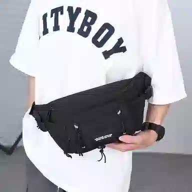 尊梵 潮牌运动款日系时尚休闲小挎包 尼龙布 胸包 常规 男女同款情侣款 多色