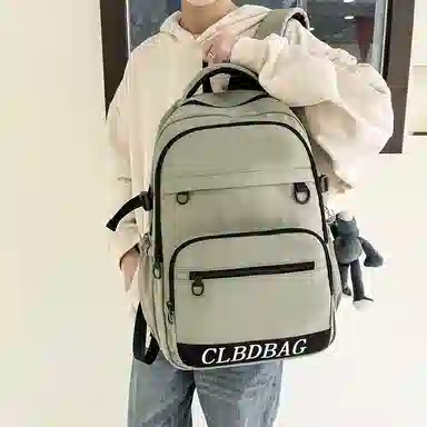 尊梵 日系休闲简约中性风时尚日常上课通勤百搭 尼龙 双肩包 白色/灰色/黑色/绿色