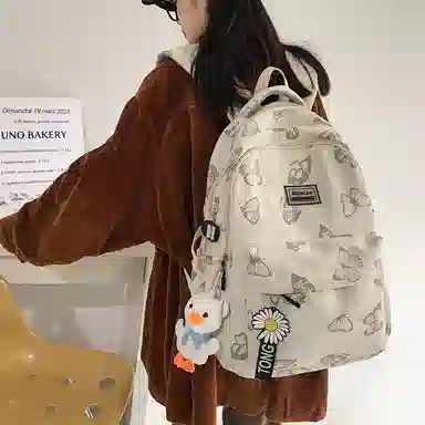 尊梵 多功能大容量多口袋拉链开合 双肩包 尼龙 女款 多色