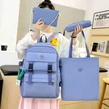 尊梵 双肩包 多功能校园小清新拉链开合   尼龙 女款 多色