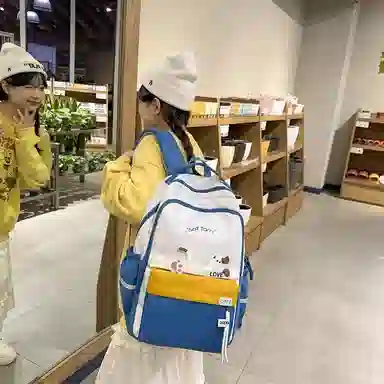 尊梵 初中高中学生大容量拉链休闲电脑包尼龙双肩包 女款 多色