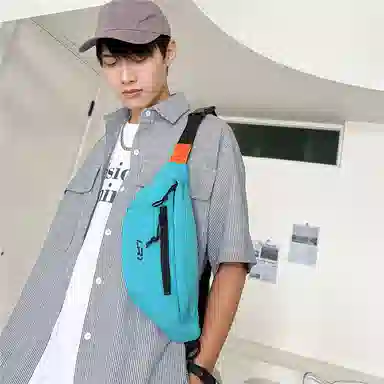 尊梵 日系小众设计百搭轻便 尼龙 胸包 男女同款情侣款 黑色/蓝色/白色