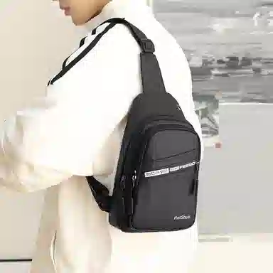 尊梵 百搭休闲收纳 尼龙 胸包 常规 男款 黑色/军绿色/灰色/卡其色/深蓝色