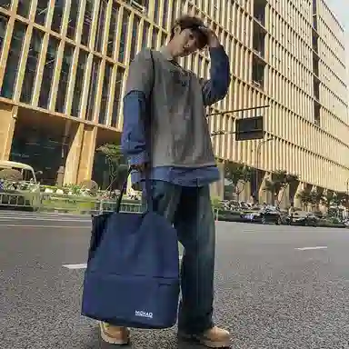 尊梵 轻便旅行包大容量健身包空间时尚收纳运动出差简约 尼龙 斜挎包 男女同款情侣款 多色