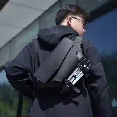 斜挎包男潮牌胸包小包时尚百搭单肩包多功能 尼龙布 腰包 常规 男款 黑色/灰色/蓝色