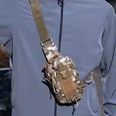 尊梵 迷彩徒步运动潮牌手机小斜挎包 尼龙 单肩胸包 男女同款情侣款 多色