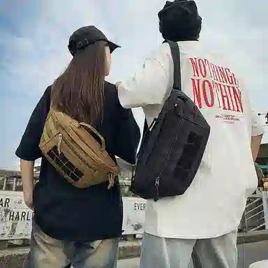 尊梵 时尚简约外出轻便 牛津布 腰包 常规 男女同款情侣款 多色