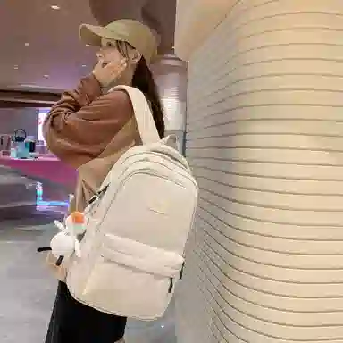 尊梵 多功能大容量多口袋拉链开合双肩包 尼龙 女款 多色